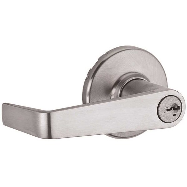 Kingston Satin Chrome UL Rated Entry Door Lever Featuring SmartKey Security